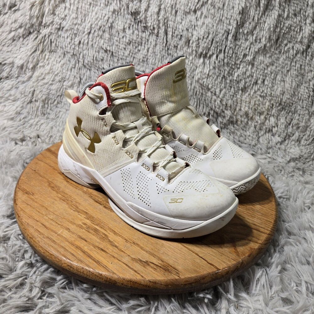Under Armor Curry 2 Basketball Shoes 'All Star' Kids Youth 6.5Y White/Blue/Red
